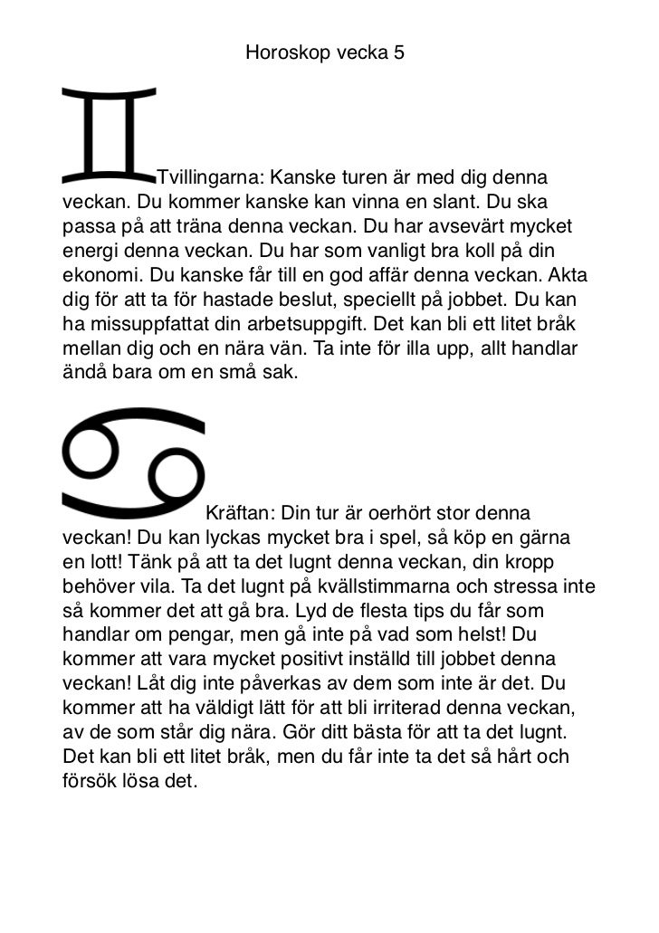 horoskop tvilling